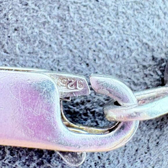 VTG Sterling Silver 925 Cubic Zirconia Cross Chain Bracelet Size 7" Length - Picture 7 of 13